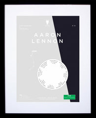 Tottenham - Aaron Lennon vs Arsenal 2008 Framed withmount