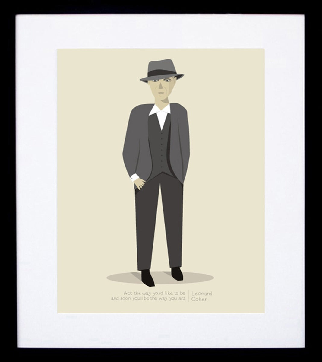 Leonard Cohen Frame Black