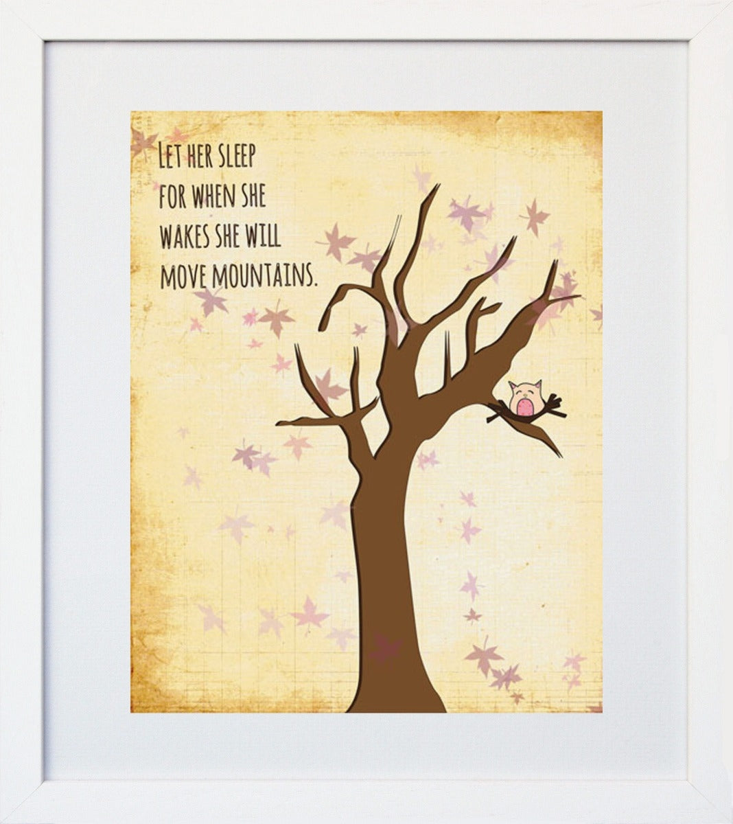 Let Her Sleep White Frame