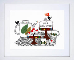 Let's Eat Cake White Frame