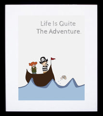 Life is Quite The Adventure Frame Black