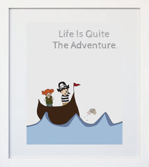 Life is Quite The Adventure White Frame