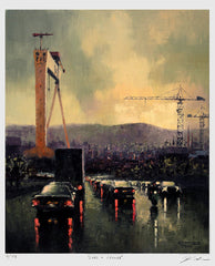 Print - Cars And Cranes-36 x 41-Unframed