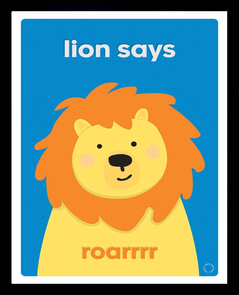 Lion Says Framed