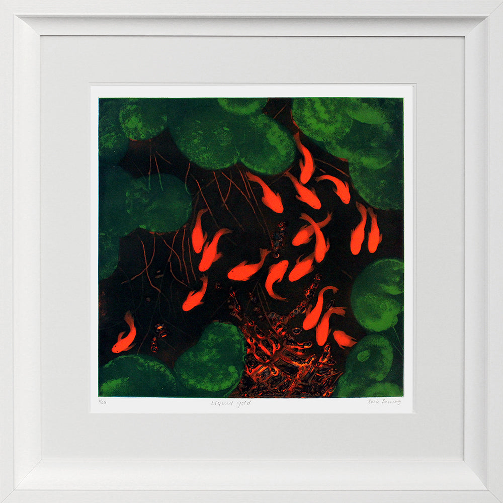 Liquid Gold Chunky White Frame
