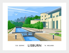 Co Antrim - Lisburn Frame White 40x30 No Mount