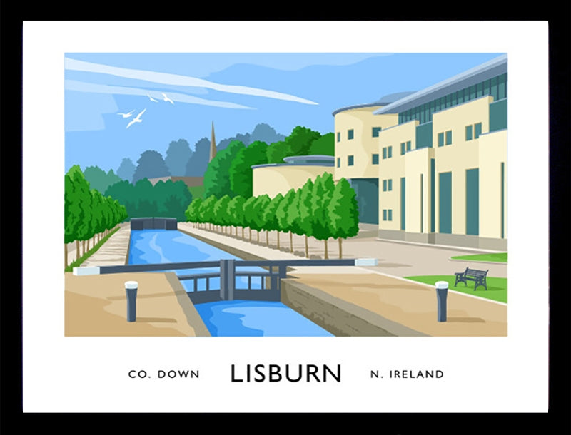 Co Antrim - Lisburn Frame Black 40x30 nomount