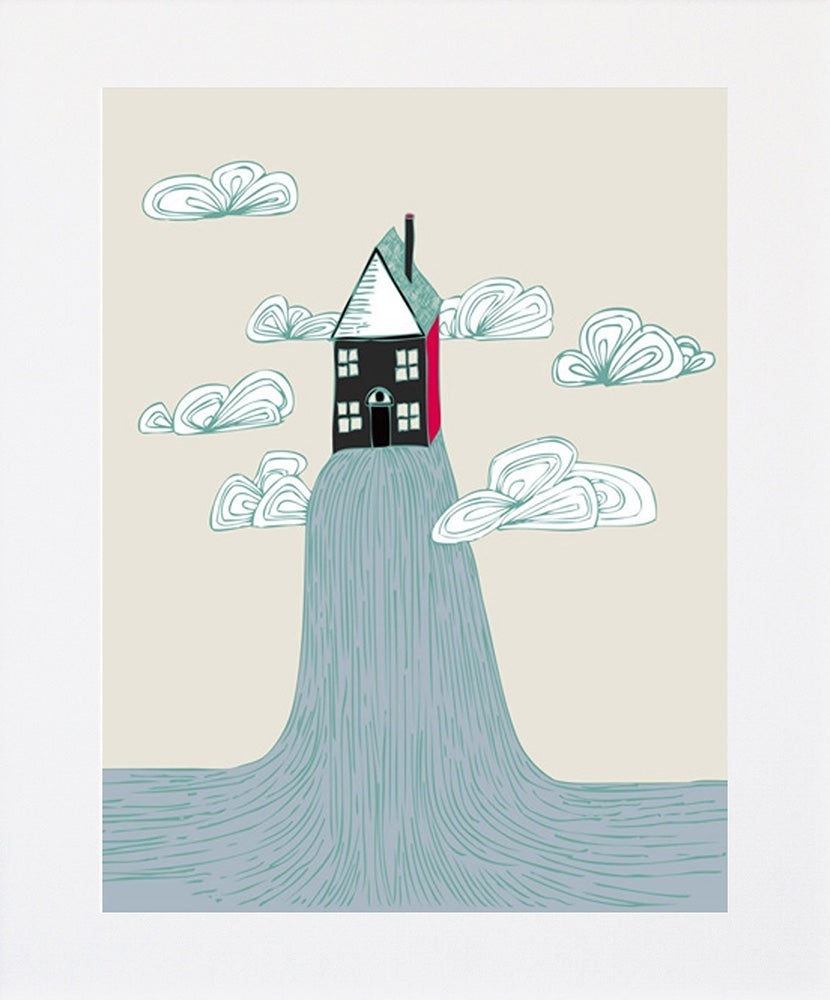 Little House On The Hill Unframed 18x25