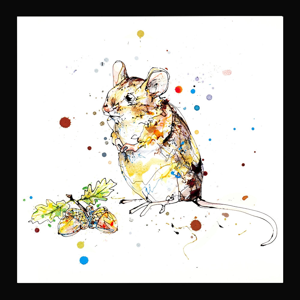 Print Open Edition Animals - Little Guy-30 x 30-Black Box Frame (No Mount)