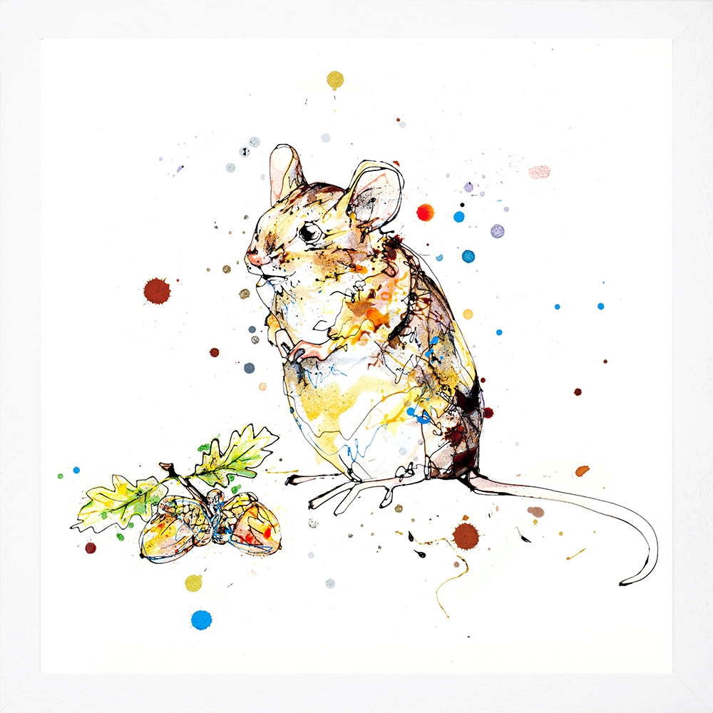 Print Open Edition Animals - Little Guy-30 x 30-White Box Frame (No Mount)