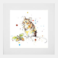 Print Open Edition Animals - Little Guy-30 x 30-White Box Frame (With Mount)