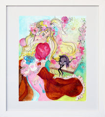 Little Miss Muffet II White Frame