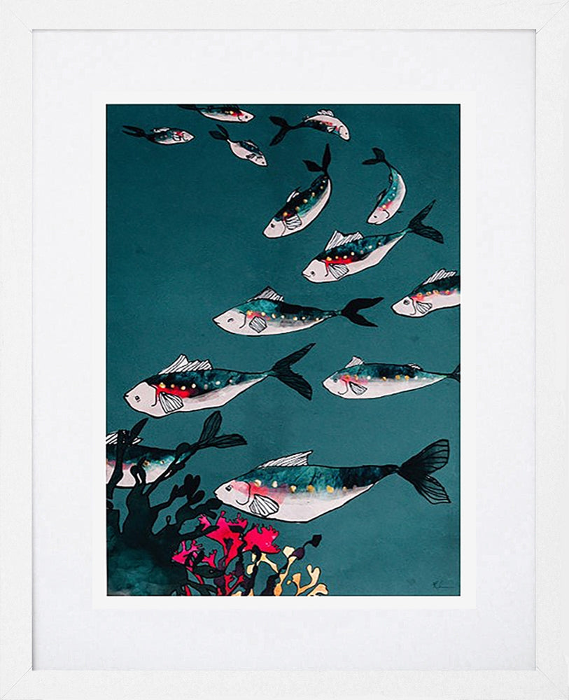 Little Shoal-19 x 27.5-White Box Frame (With Mount)
