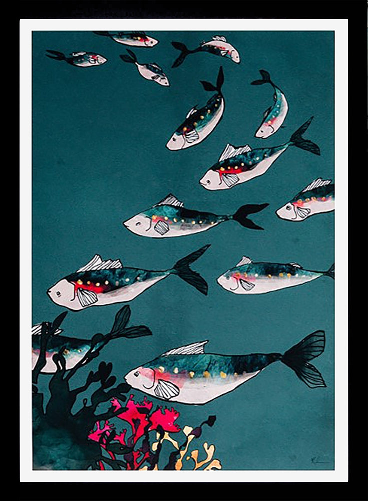 Little Shoal-33 x 55.5-Black Box Frame (No Mount)