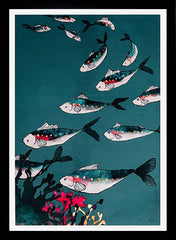 Little Shoal-33 x 55.5-Black Box Frame (No Mount)