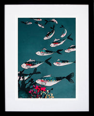 Little Shoal-19 x 27.5-Black Box Frame (With Mount)