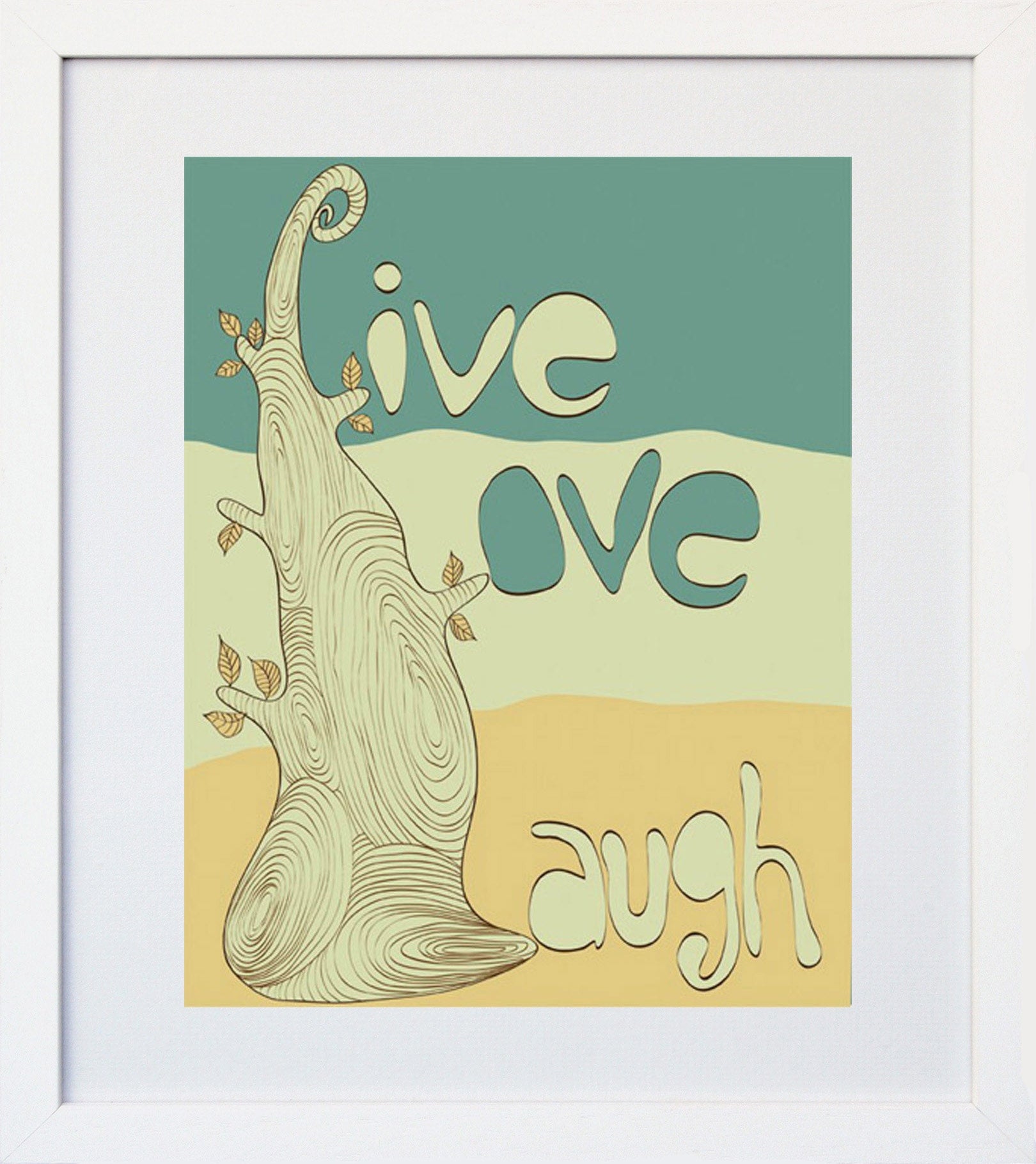 Live Love Laugh White Frame