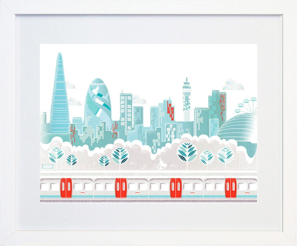 London Landscape-18 x 25-Frame White