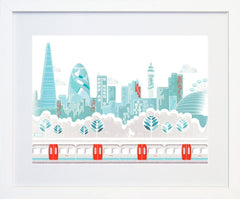 London Landscape-18 x 25-Frame White