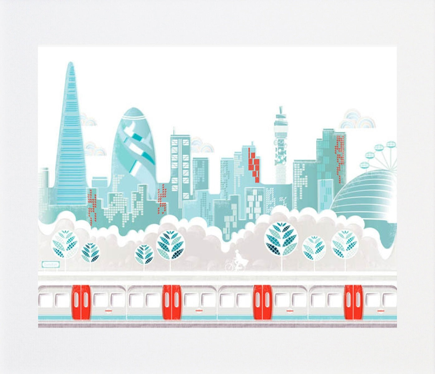 London Landscape Unframed 18x25