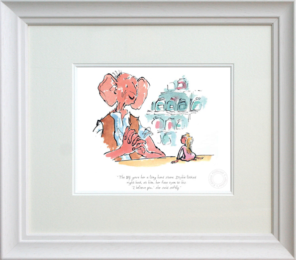 Roald Dahl BFG - The BFG Gave Her A Long Hard Stare White Scoop Frame