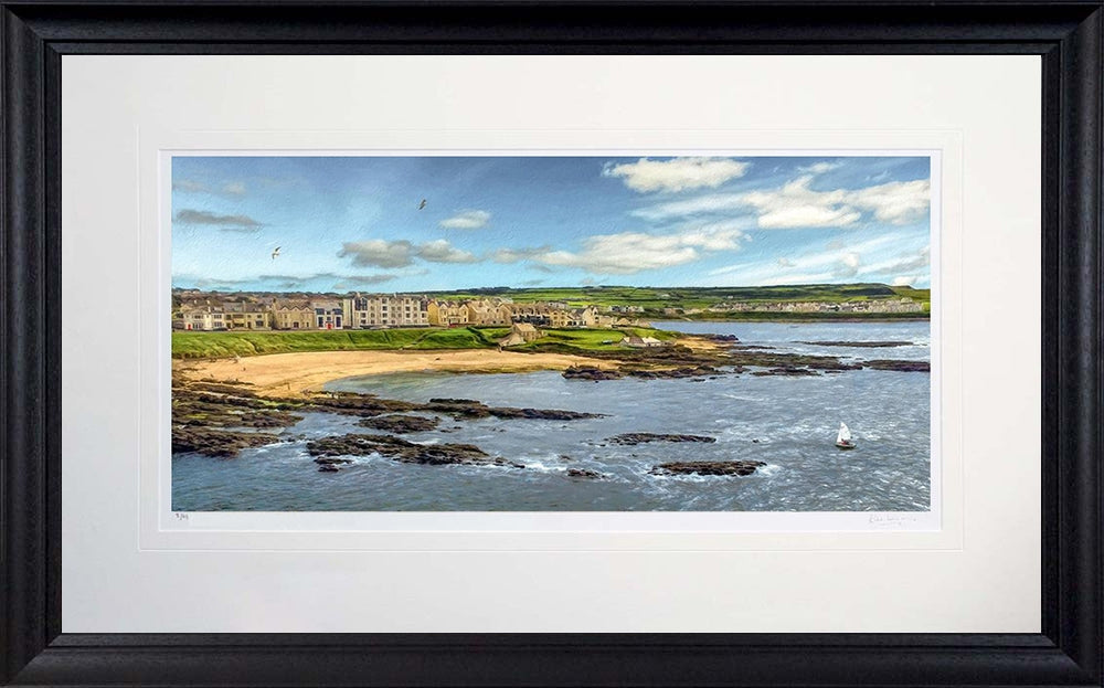 Co Antrim - Looking Back Portballintrae Frame Black Moulded 71X45