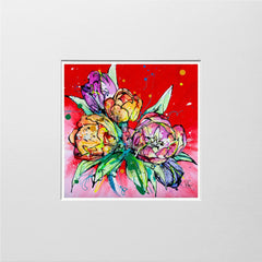 Print Open Edition Floral - Love-12 x 12-Unframed
