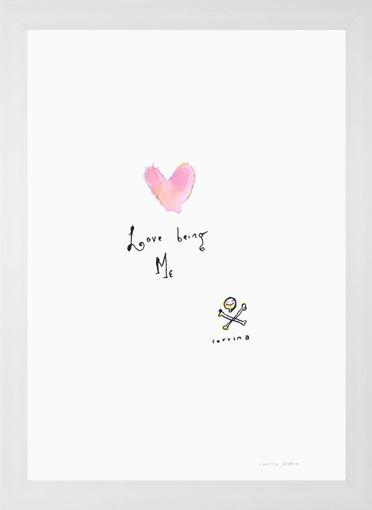 Love Being Me Flat White Frame