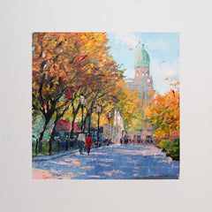 Lovers Stroll Donegal Square Belfast 17.5 x 17.5 Unframed