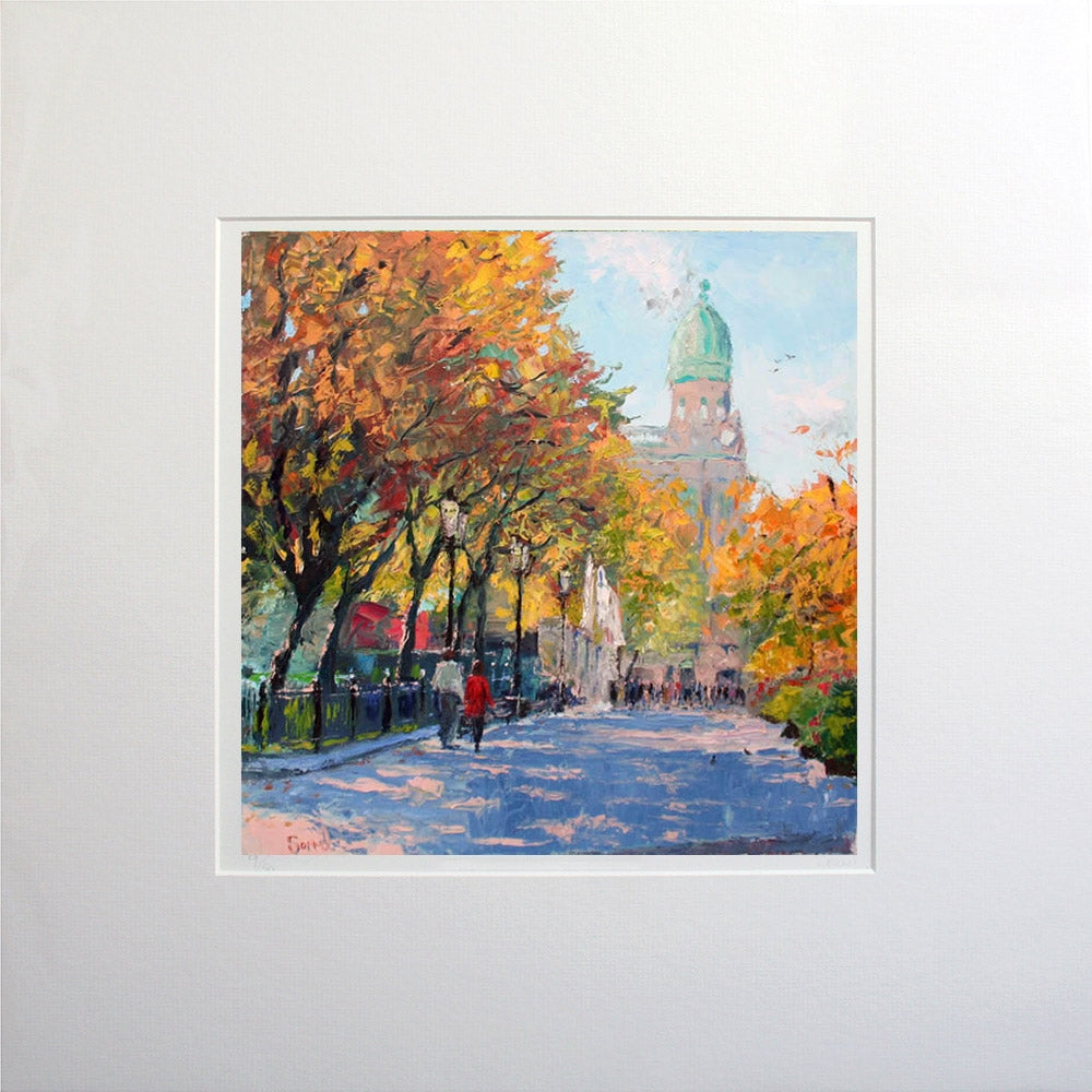 Lovers Stroll Donegal Square Belfast 26.5 x 26.5 Unframed