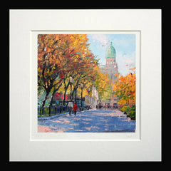 Lovers Stroll Donegal Square Belfast 14.5 x 14.5 Framed