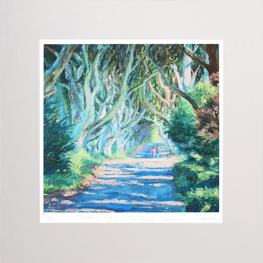 Print - Lovers Walk The Dark Hedges-30 x 30-Unframed