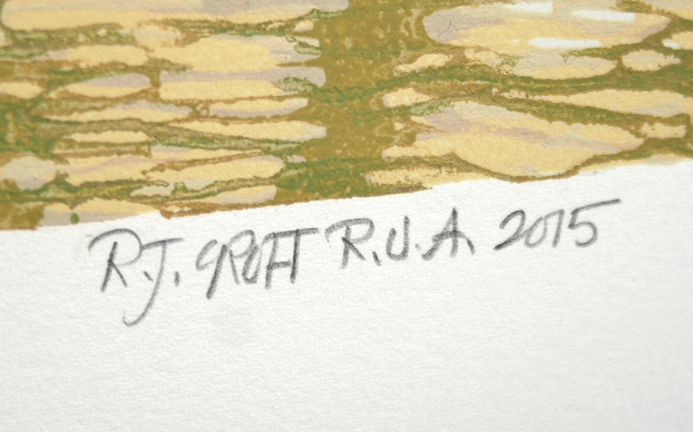 Linocut Print - Co Down Low Tide Back Beach, Dundrum