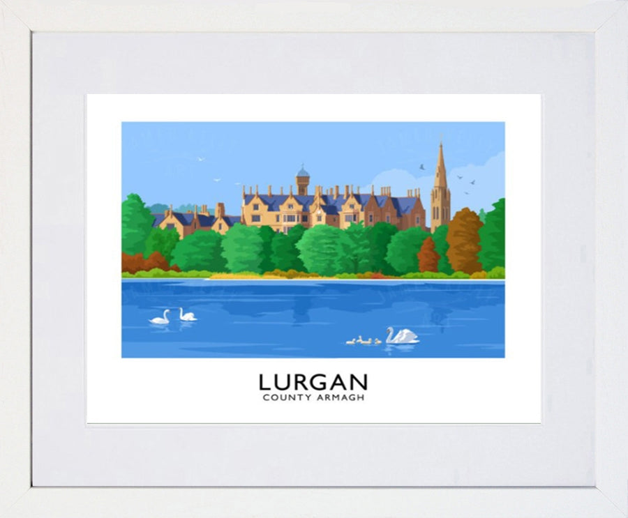 Co Armagh - Lurgan-40 x 30-White Box Frame (With Mount)