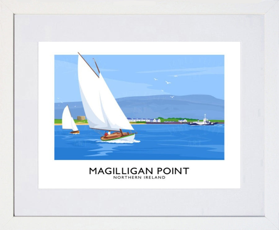 Co Derry - Magilligan Point-40 x 30-White Box Frame (With Mount)