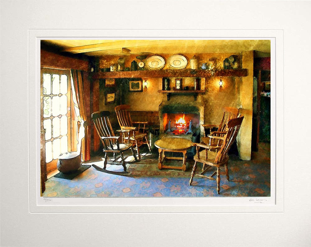 Co Antrim - Many's a Yarn Bushmills Inn Unframed 60x47.5