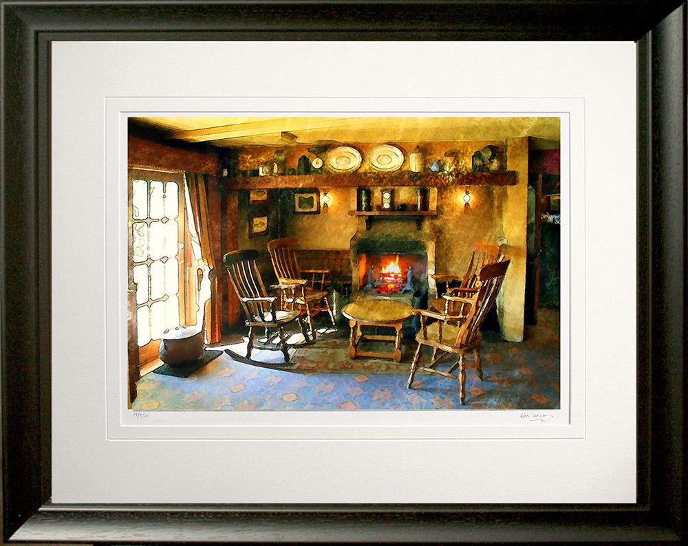 Co Antrim - Many's a Yarn Bushmills Inn Frame Black Moulded 60x47.5