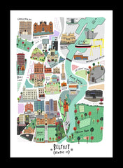 Places - Belfast Map - Black Frame