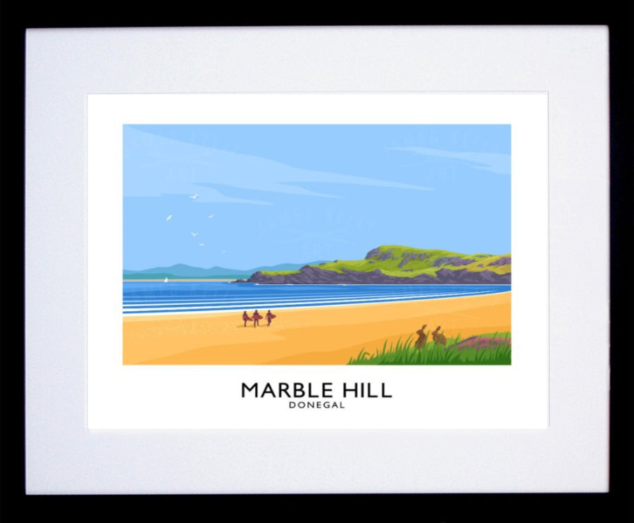 Co Donegal - Marble Hill-40 x 30-Black Box Frame (With Mount)
