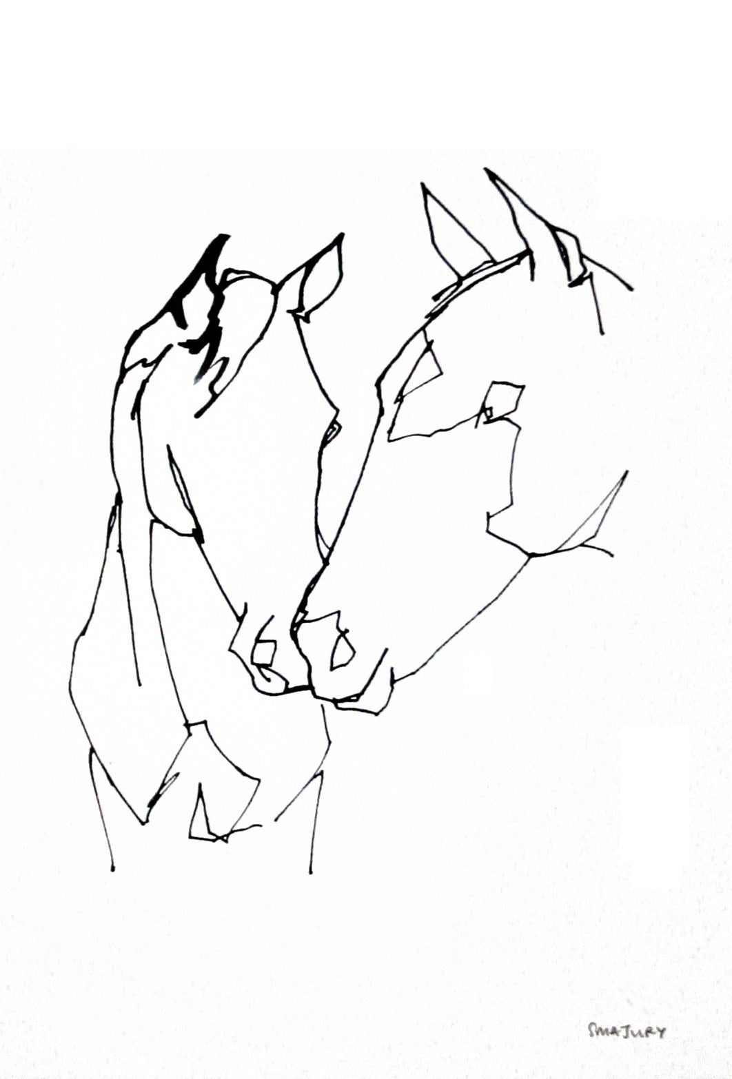 Animals Horse - Mare and Foal Unframed