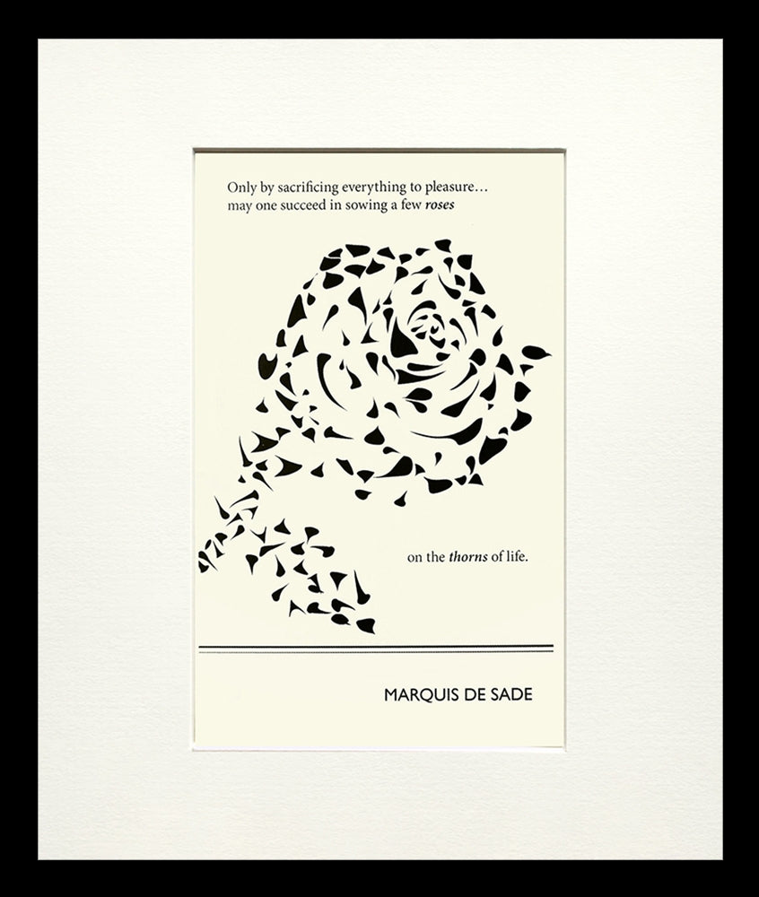 Postcard - Marquis De Sade - Small Flat Black Frame
