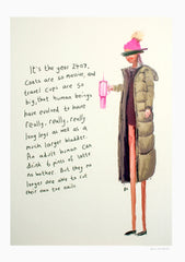 Massive Coats, Travel Cups - Unframed