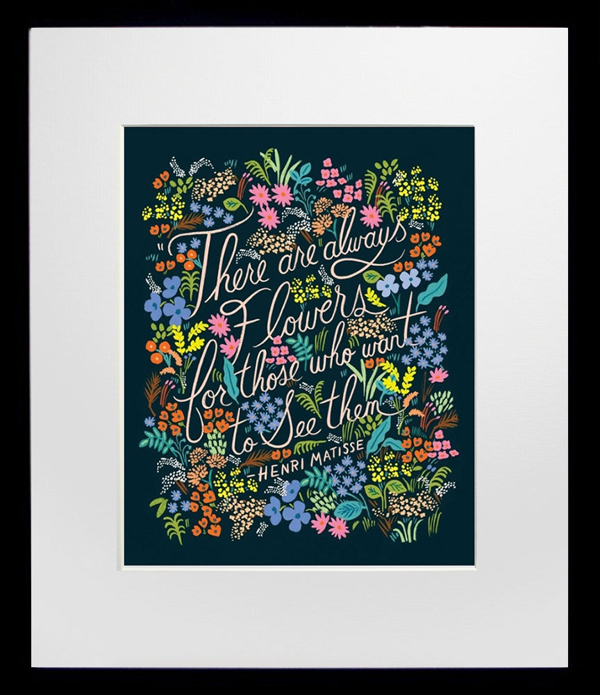 Matisse Quote Black Frame