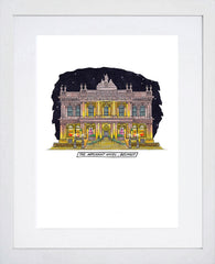 Pubs - The Merchant Hotel-Available In One Size Only-White Box Frame (With Mount)