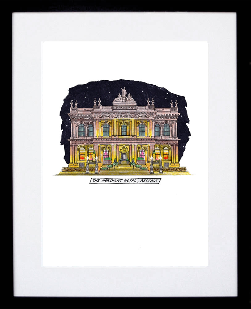 Pubs - The Merchant Hotel - Black Box Frame (With Mount)