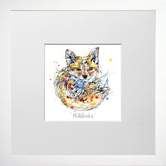 Print Open Edition Animals - Milkshake-12 x 12-Small Flat White Frame