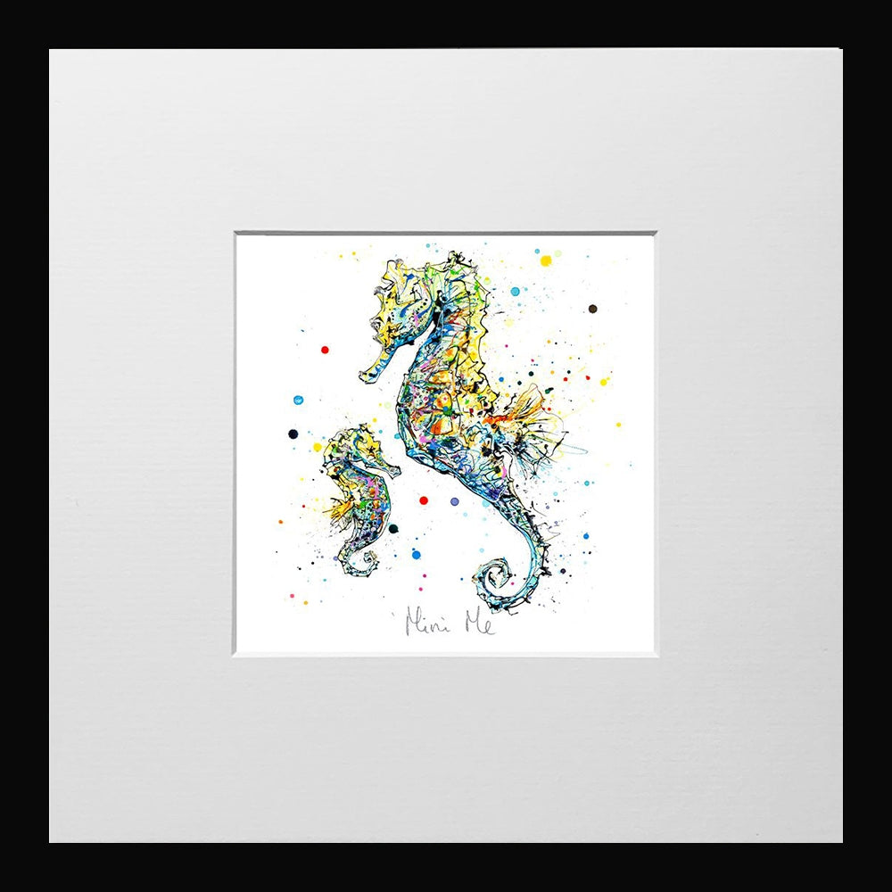 Print Open Edition Animals - Mini Me-12 x 12-Small Flat Black Frame