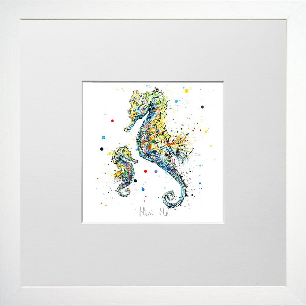 Print Open Edition Animals - Mini Me-12 x 12-Small Flat White Frame