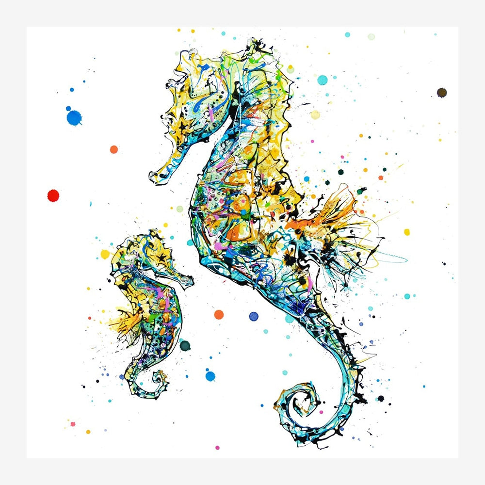 Print Open Edition Animals - Mini Me-30 x 30-White Box Frame (No Mount)