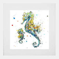 Print Open Edition Animals - Mini Me-30 x 30-White Box Frame (With Mount)